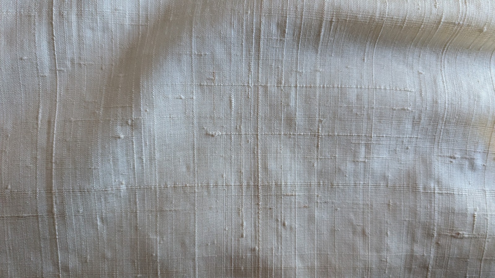 Vintage Japanese Cream Raw Silk Kimono Lining 14.75