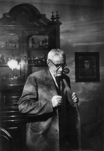 Italian painter Giorgio Morandi posing at home on via Fondazza 36 - Old Photo