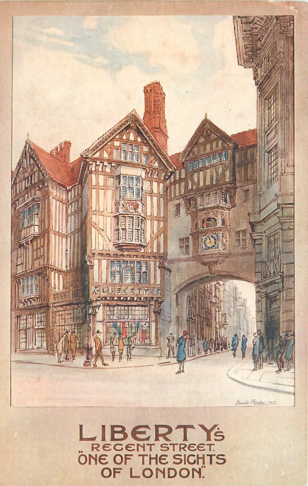 1920s London UK Store Advertising Liberty\'s Regent Street Postcard 26-4872
