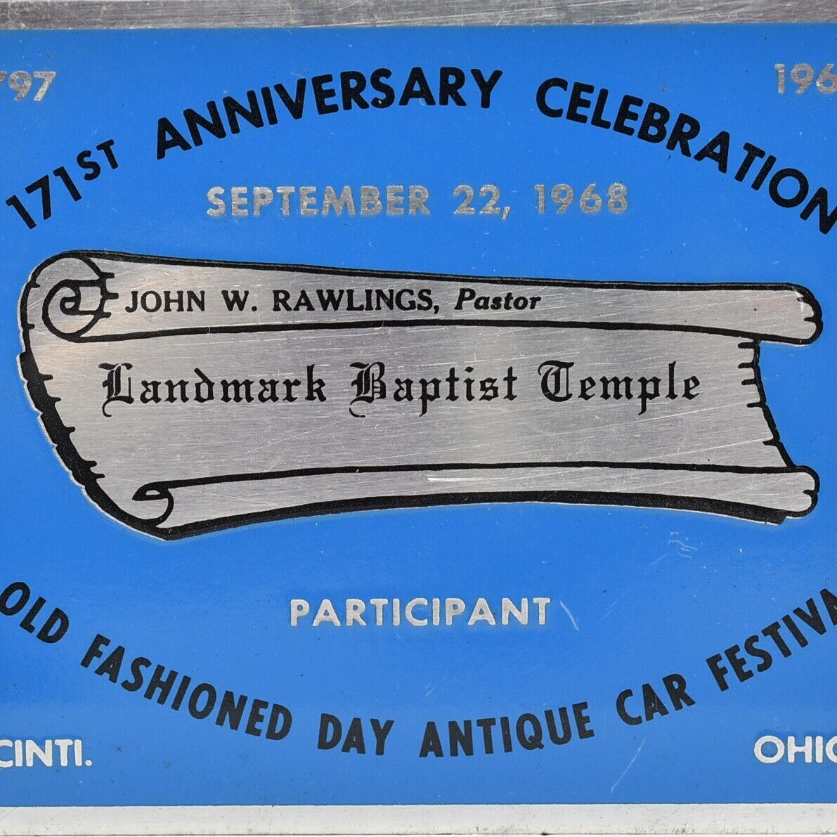1968 Frontier Day Antique Car Festival Show Cincinnati Landmark Baptist Temple