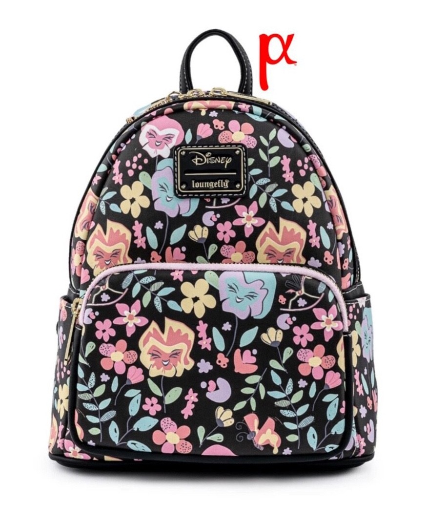 Loungefly Disney Alice in Wonderland Singing Flowers Floral Mini Backpack Excl