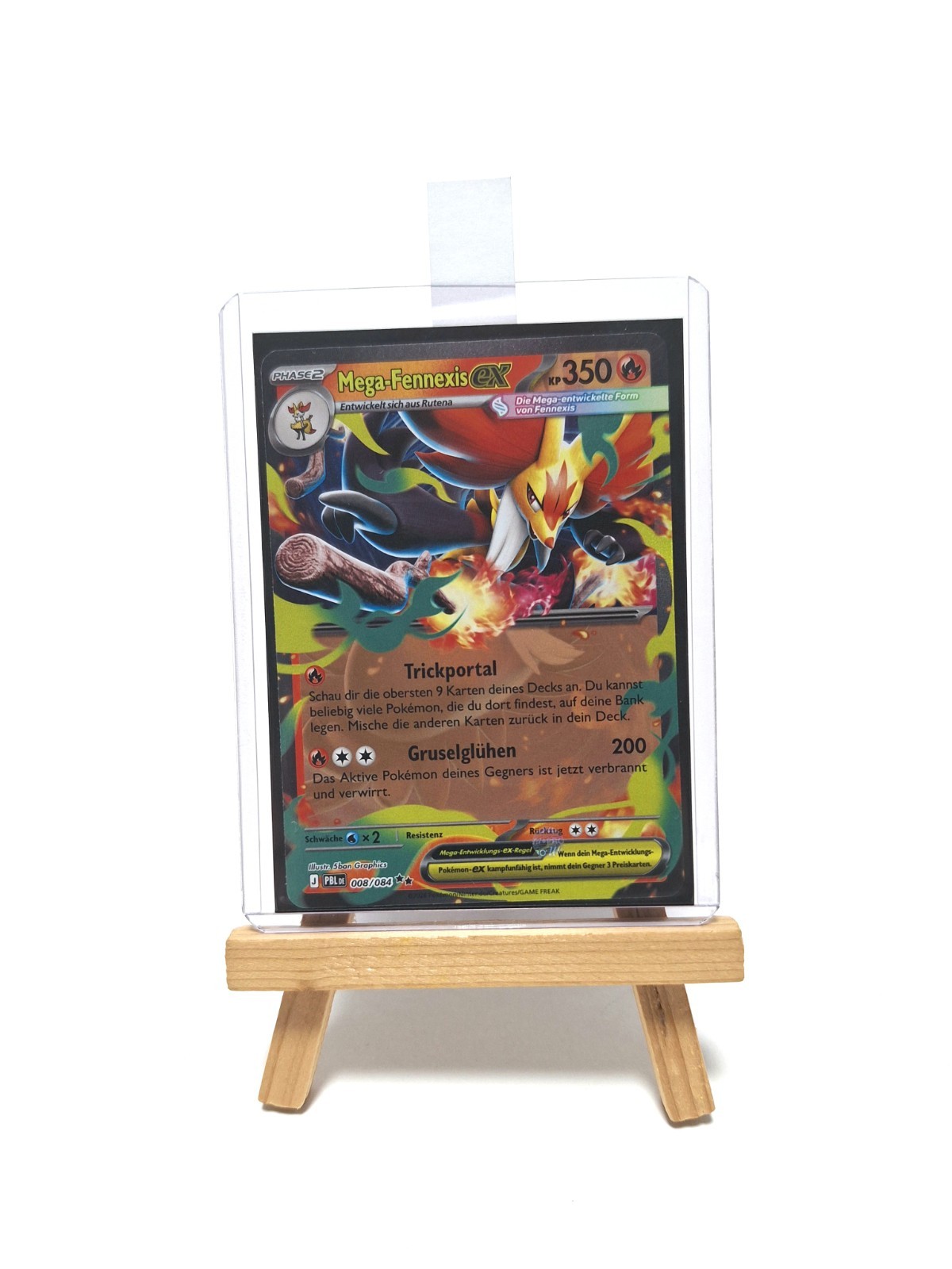 Pokemon Mega-Fennexis ex 008 Near Mint Double Rare Dark Night DE
