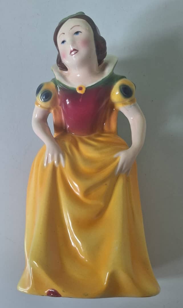 Vtg Ugo Zaccagnini WHITE SNOW Figure DISNEY Ceramic Italy 7.5\