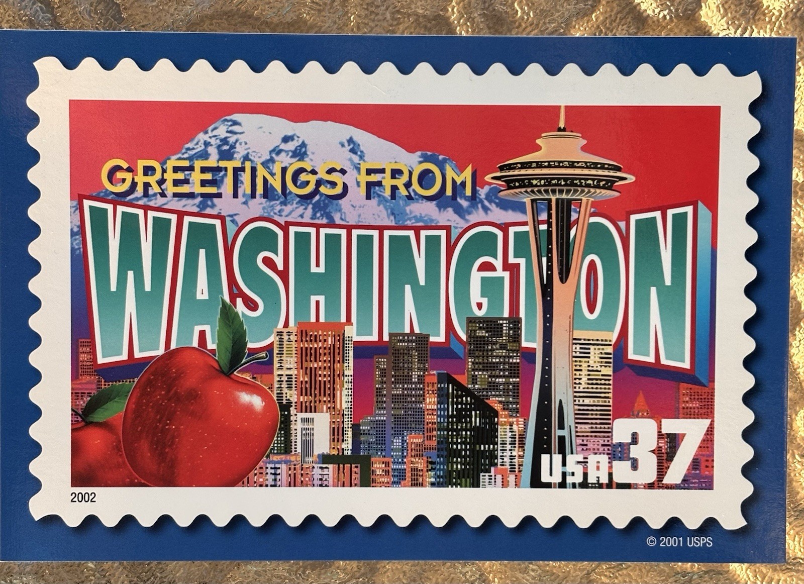 USPS Greetings From America WASHINGTON 50 States Post Card 4x6 2001