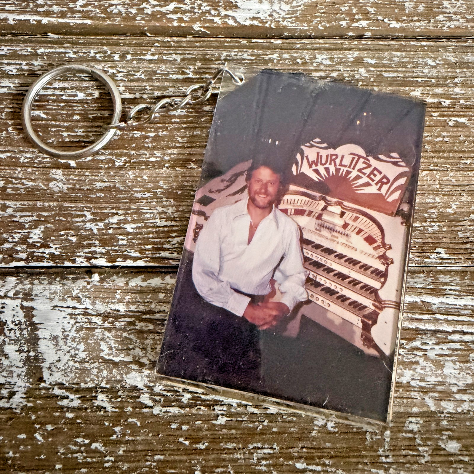 Vtg 1970s Ye Olde Pizze Joynt Keychain Hayward CA Don Thompson Wurlitzer Organ