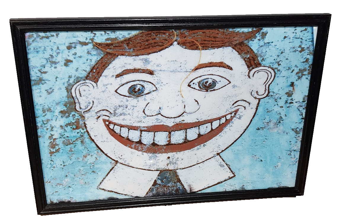 Coney Island Steeplechase Park Funny Face Tillie Vtg Style Framed Sign 20x14