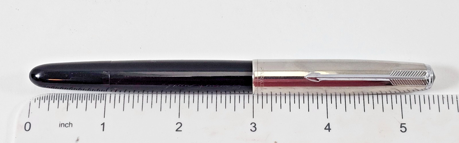VTG 1947-48 Parker 51 Vacumatic Fountain Pen Black Lustraloy Cap Working