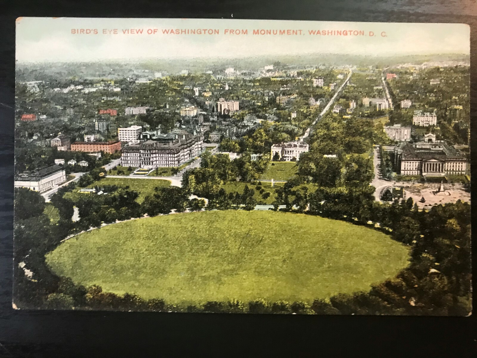 Vintage Postcard 1907-1915 Bird's Eye View from Monument, Washington DC