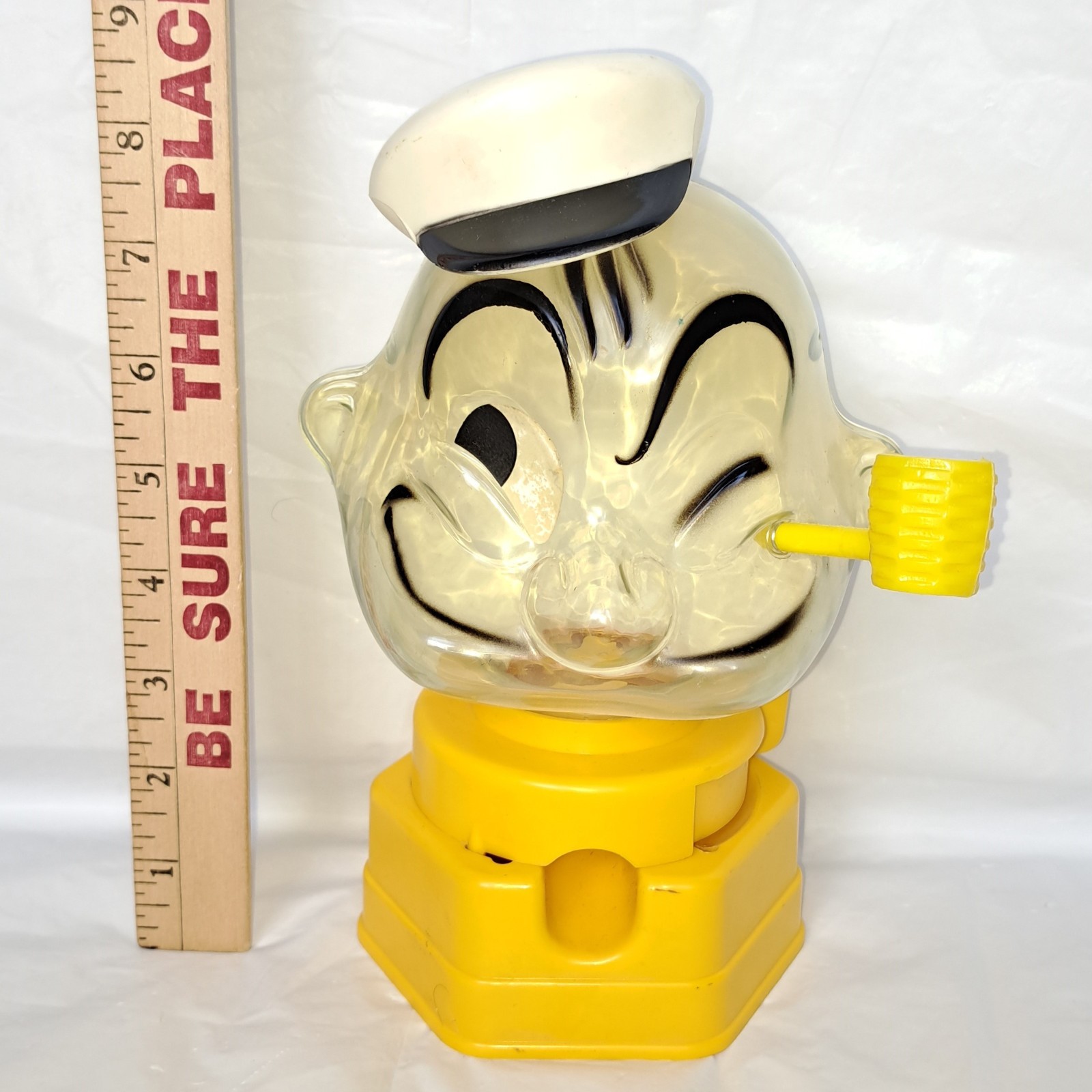Vintage 1968 Popeye the Sailor Man Plastic Gumball Machine Hasbro ToyCollectible