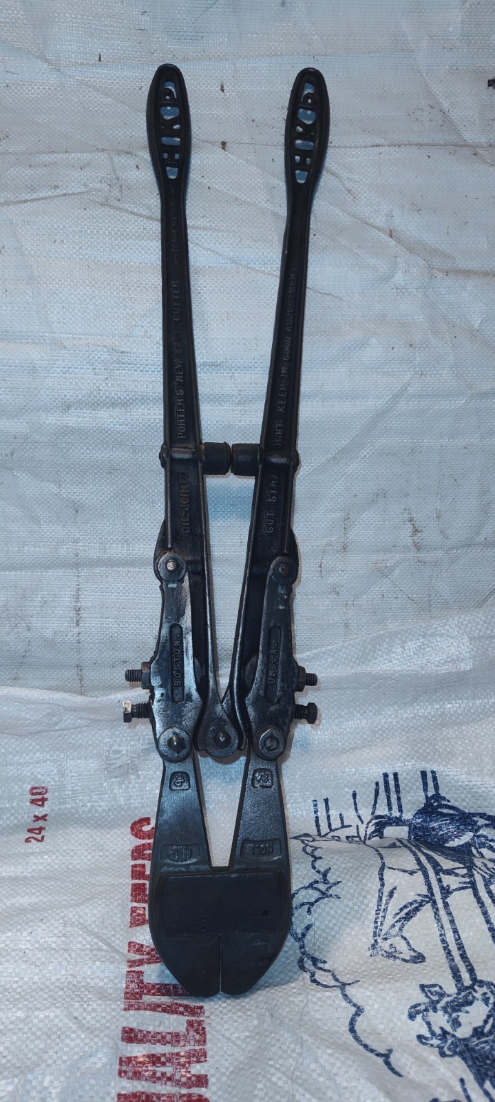 Antique Porter’s “ New Easy” Bolt Cutters Tool Size No. 1 Boston, Mass 24” Long