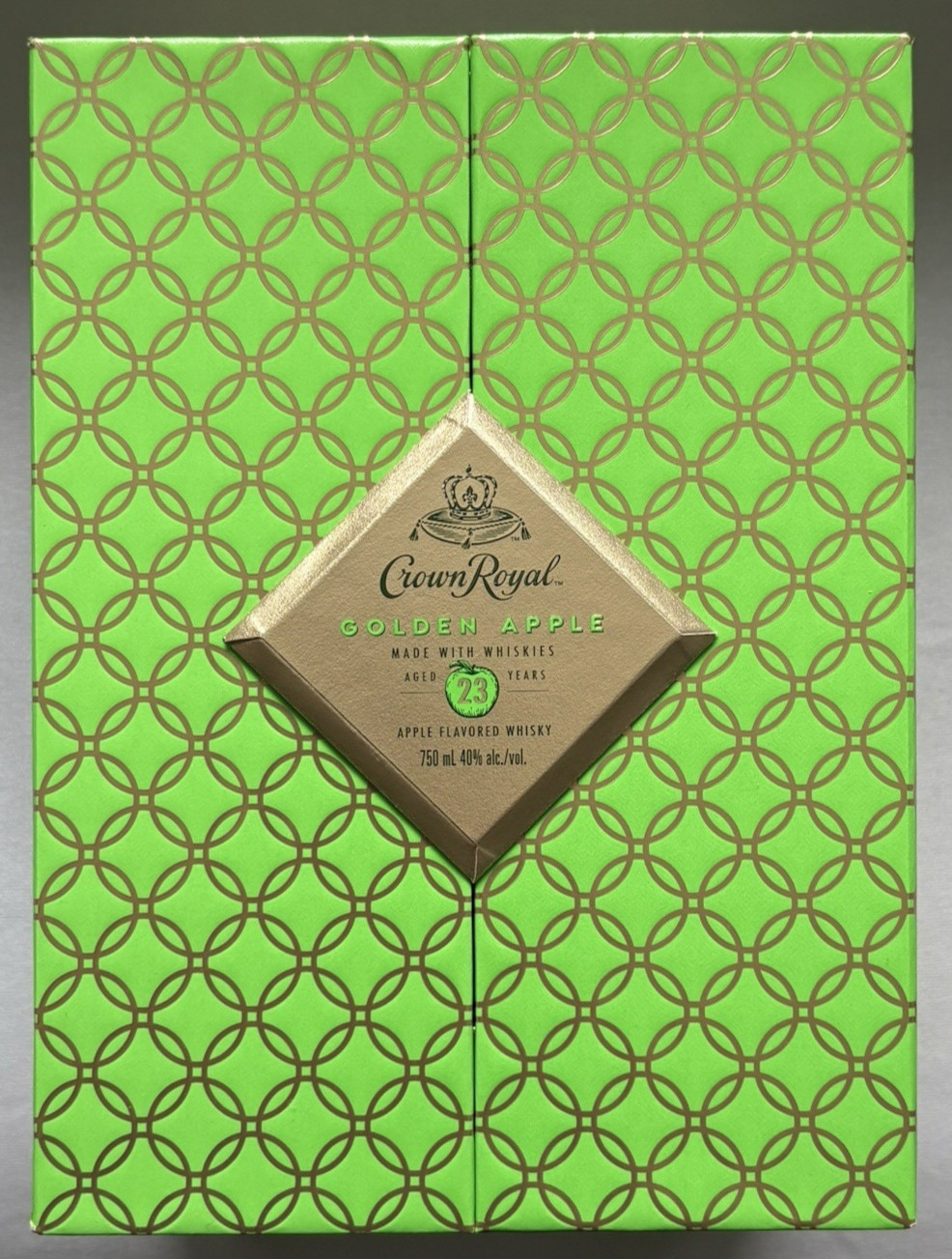 Crown Royal Golden Apple 23yr bottle/box (empty- no alcohol)