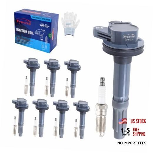 UF622 DG542 High-Performance Ignition Coils & Iridium Spark Plugs Set of 8 for