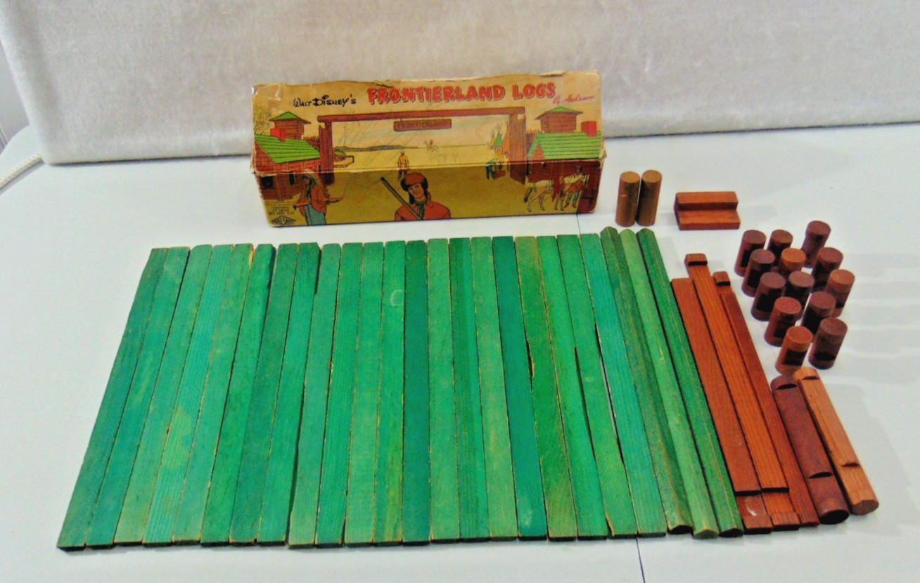 Vintage 1950\'s Walt Disney Frontier Land Logs by Haslam - Not Complete