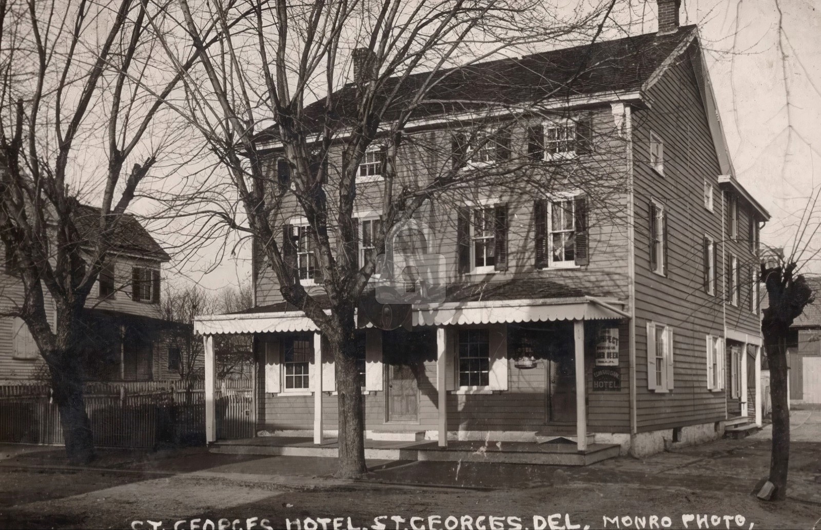 1910 St. Georges Hotel St. Georges Delaware Monro RPPC Photo Postcard COPY