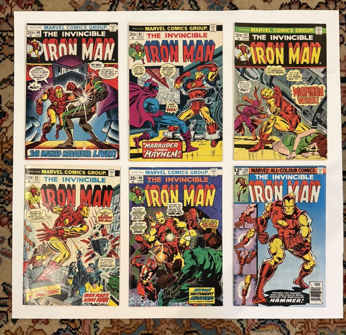 IRON MAN LOT OF 12 VF+ VINTAGE BRONZE AGE CLASSIC TONY STARK AVENGERS MARVEL KEY