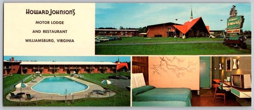Williamsburg Virginia Howard Johnson\'s Motor Lodge & Restaurant Postcard