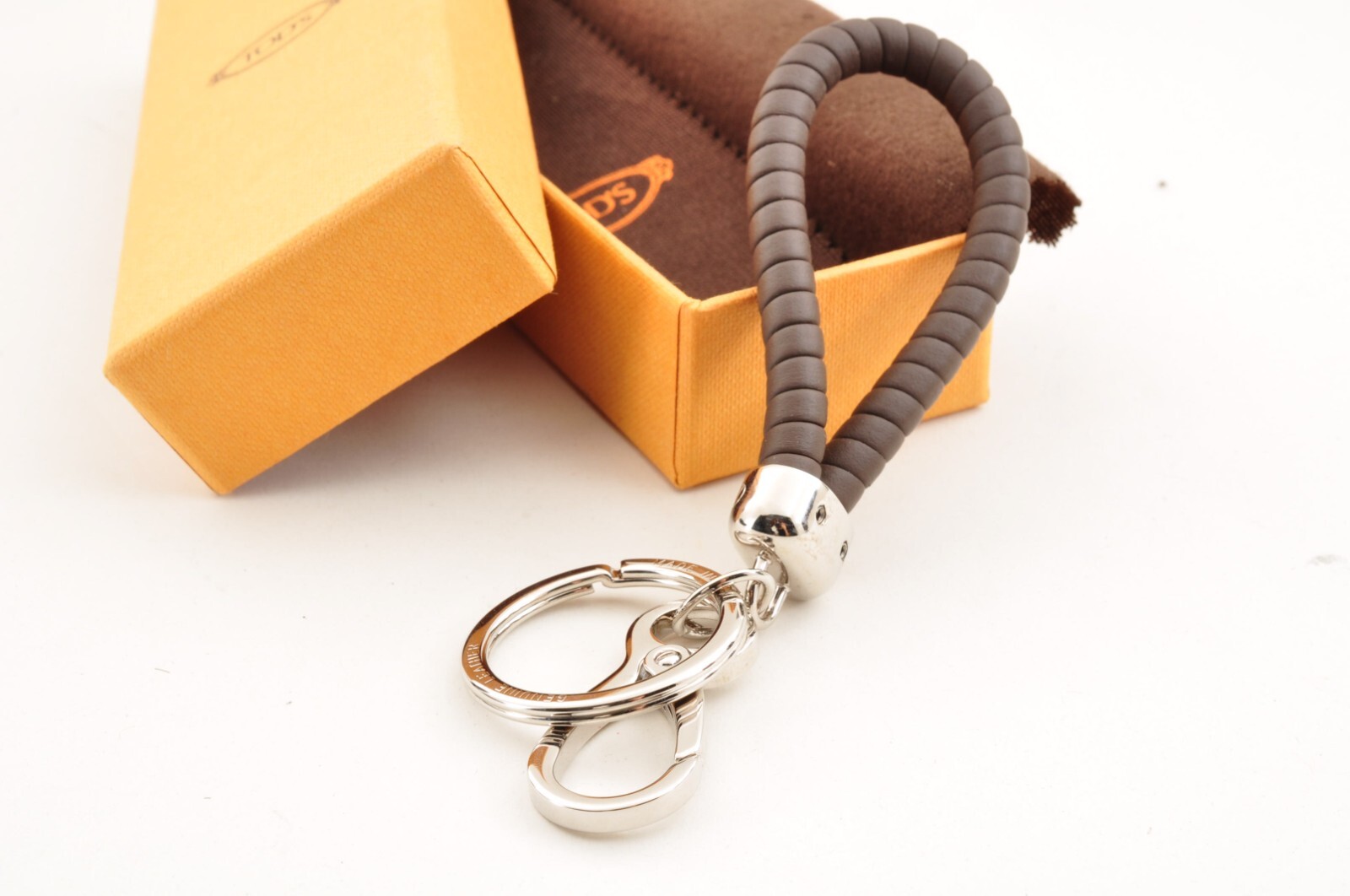 TOD\'S KeyRing Leather Brown #1653 Fr: Japan DHL