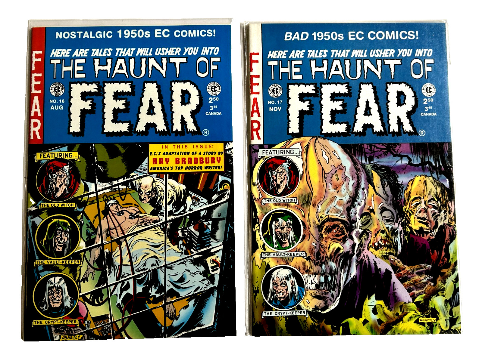 HAUNT OF FEAR #16 and #17 - CLASSIC 1950's E.C. REPRINTS - GEMSTONE - NM
