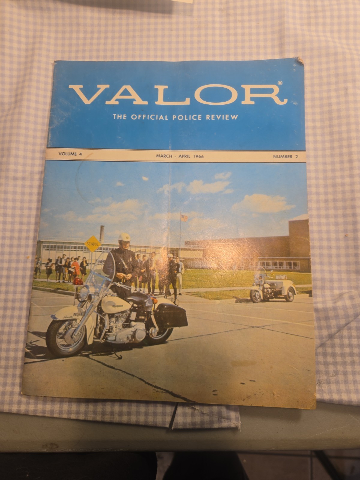 1966 Valor Official Police Review Magazine Harley Motorcycle Law Enforcement