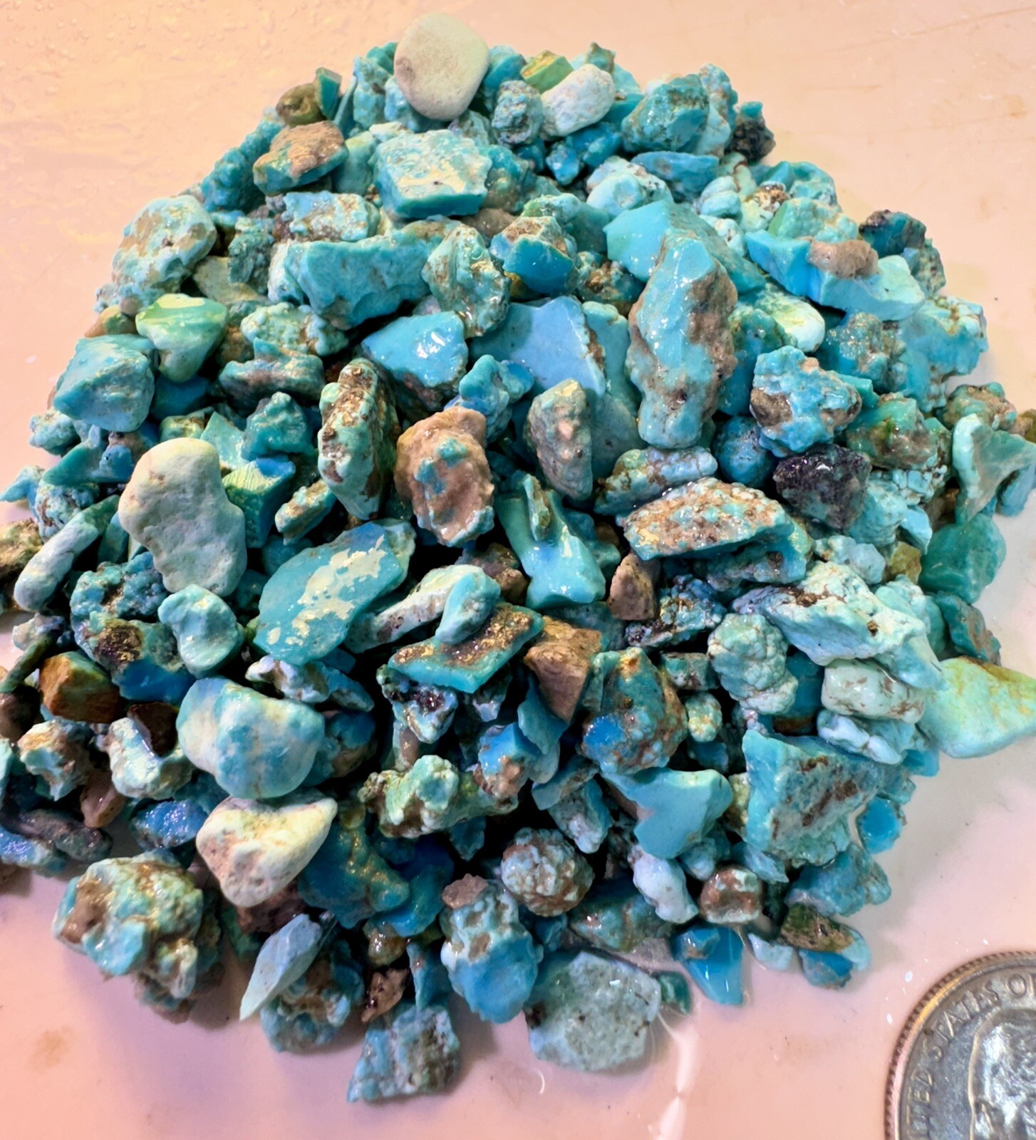 Old Bell Trading Post Small Crushed Blue Turquoise Natural🔥100 grams USA🔥