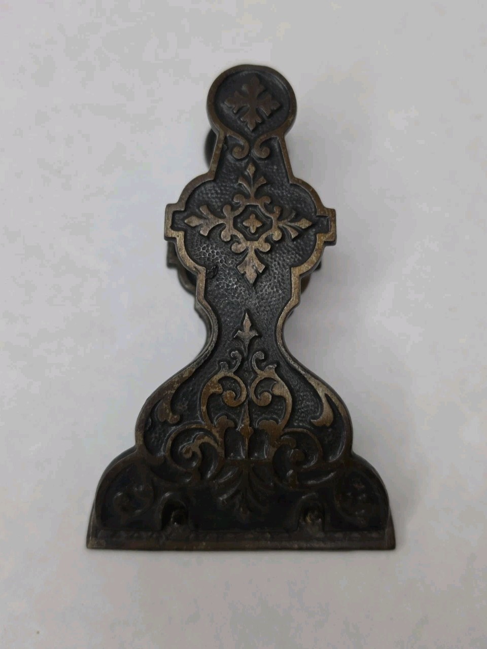 Cast Iron Victorian Paper Letter Clip Clamp with Spikes Patent 1872