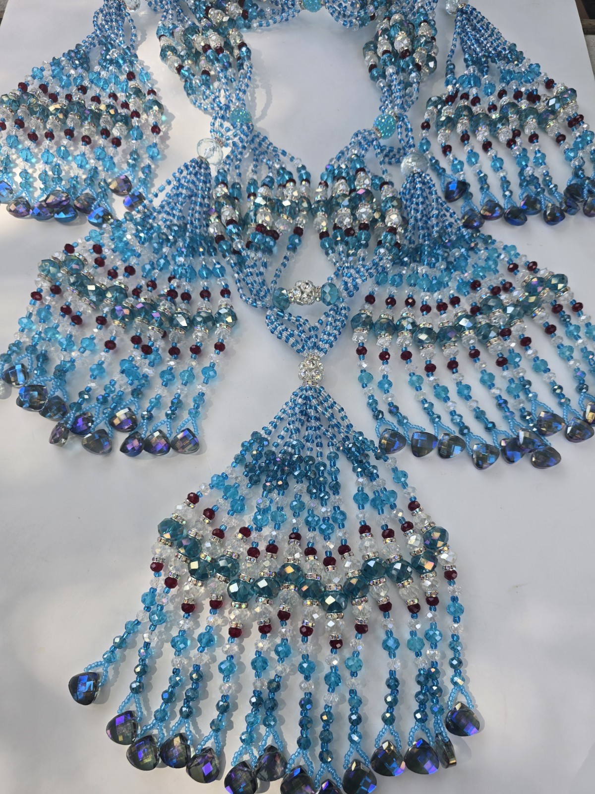 Collar de Mazo Para ORISHA Yemaya ASHABBA-cristales
