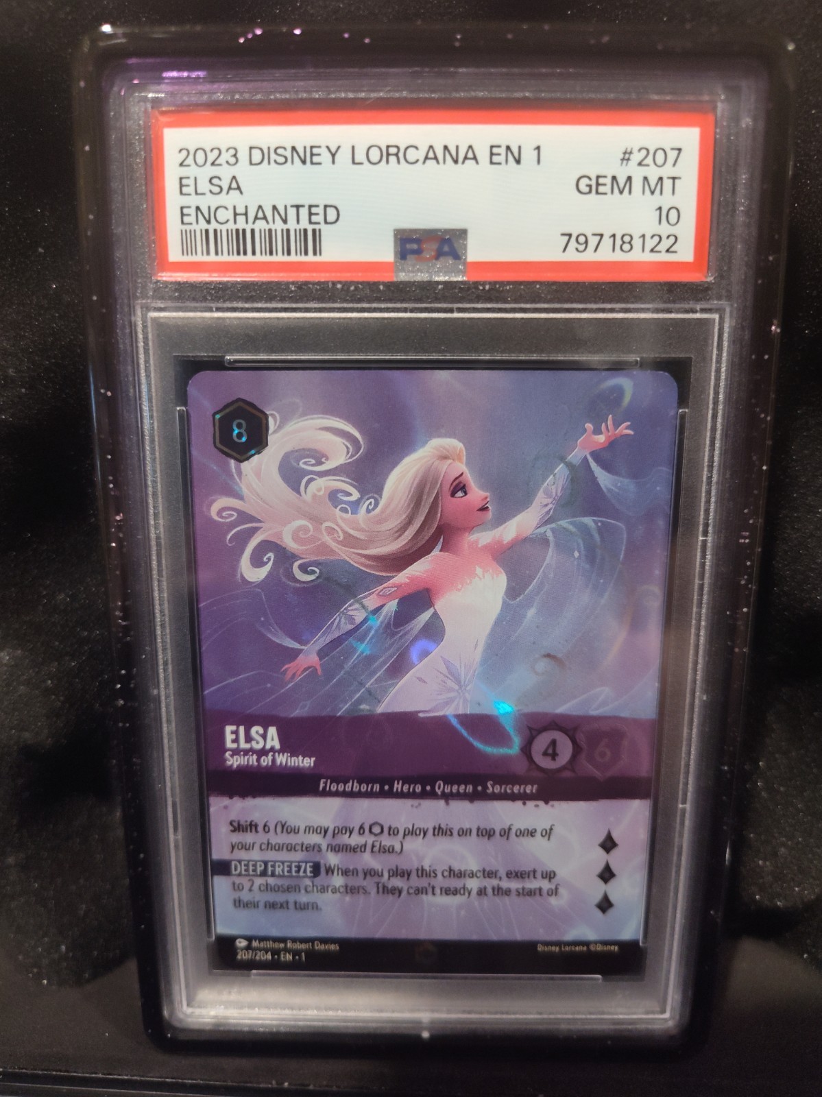 2023 Elsa Spirit of Winter Enchanted PSA 10 Lorcana EN-1