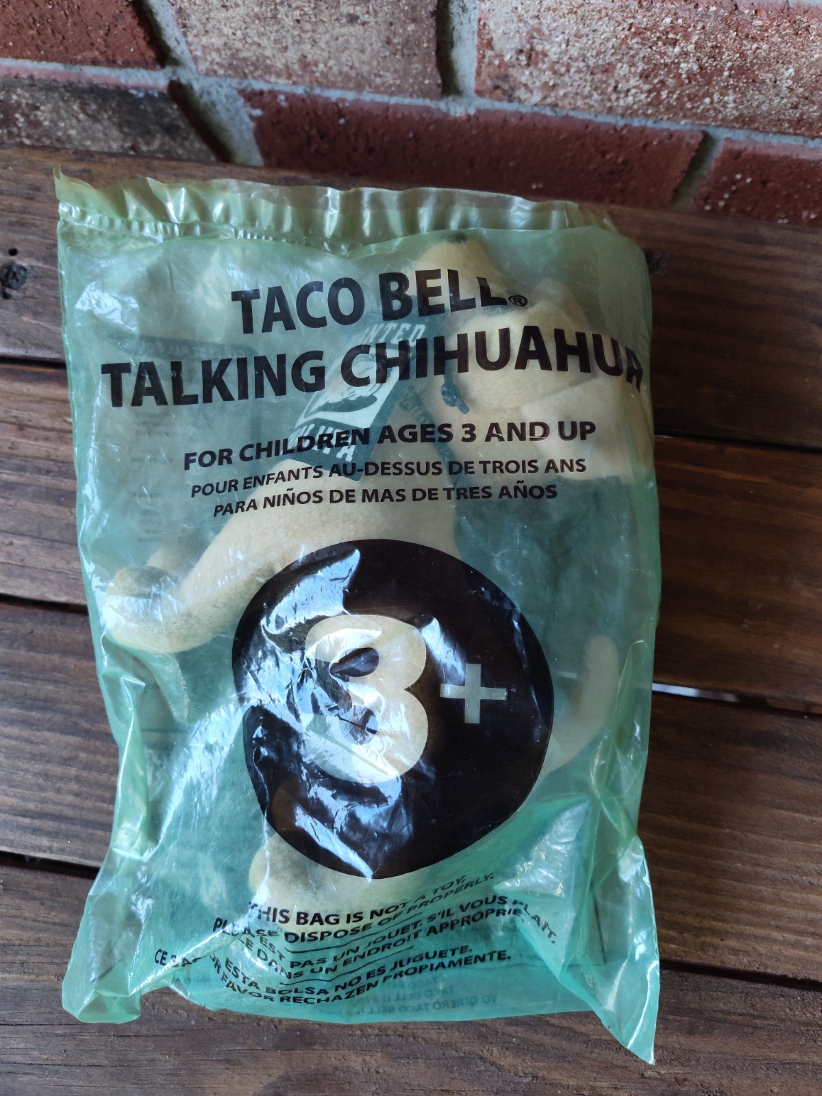 Vintage 1999 Taco Bell Talking Chihuahua Plush Dog Yeah, Drop The Chalupa Sealed