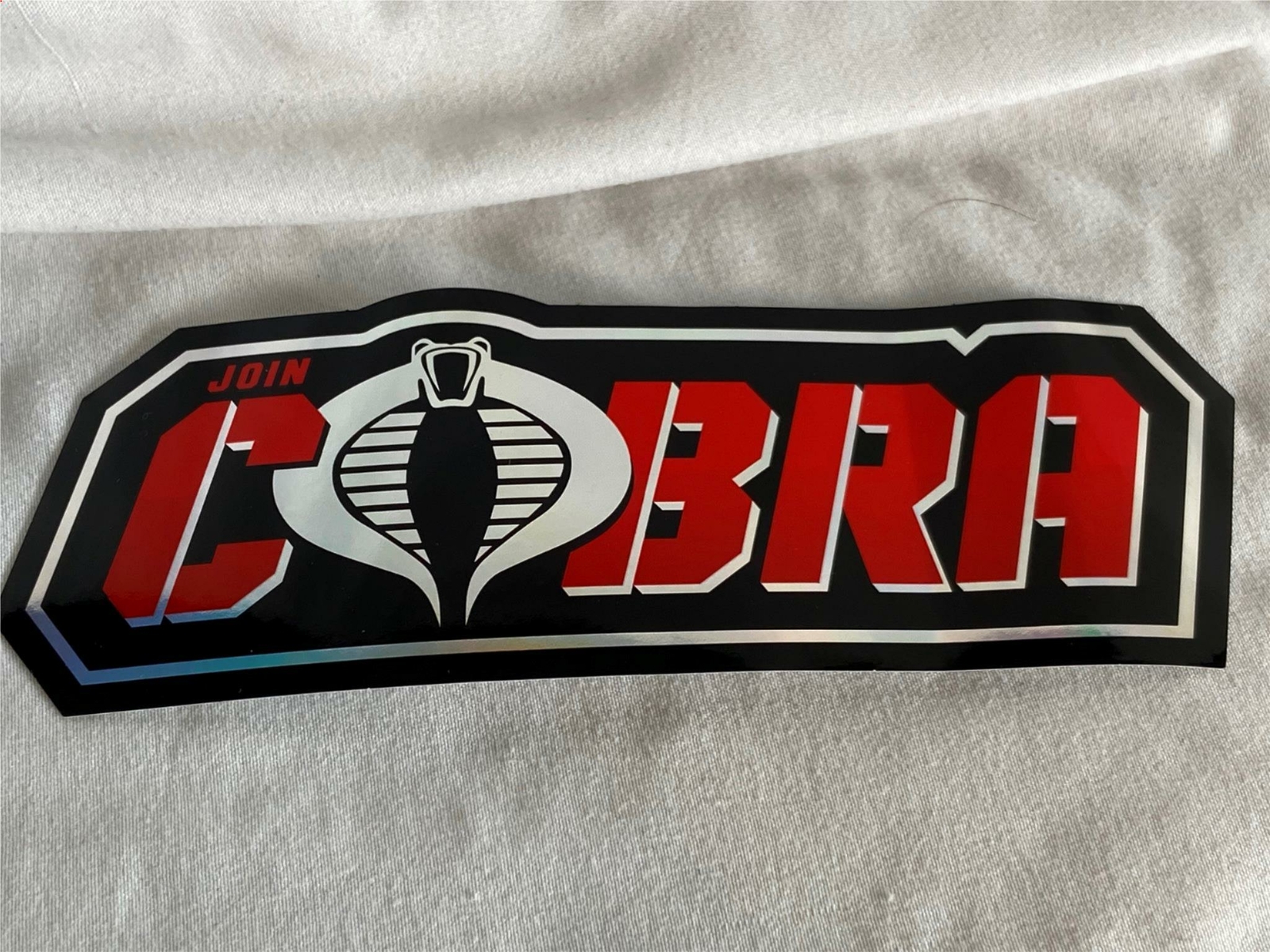 Join Cobra GI Joe Sticker Vinyl Decal Geek Fuel Box Exclusive New Retro