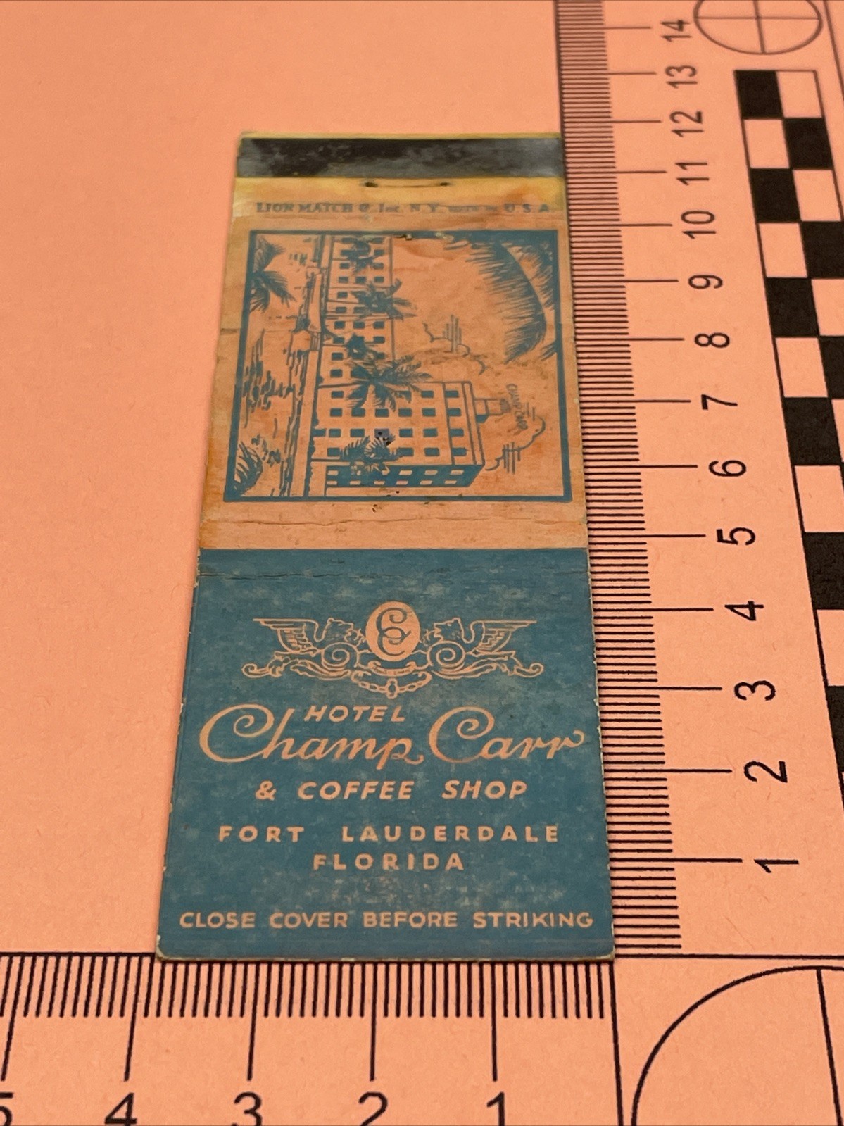 Matchbook Covers  Hotel Champ Carr Hotel & Coffee Shop FT Lauderdale, FL  gmg