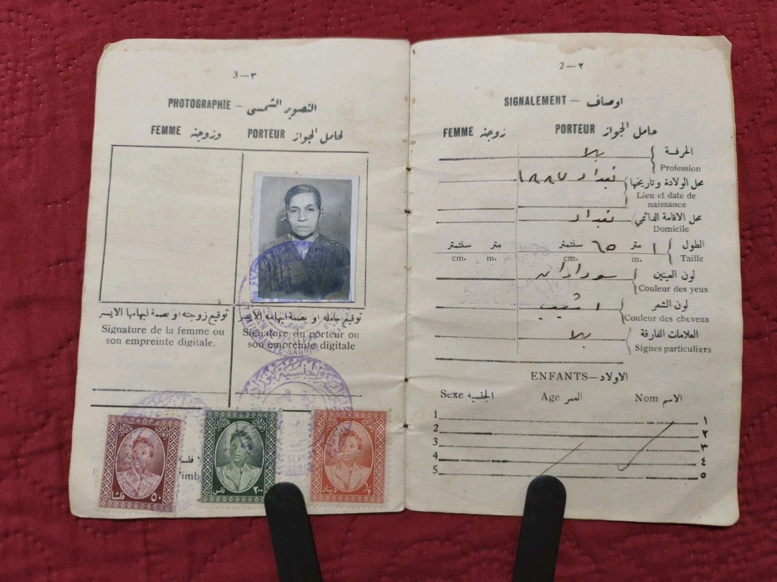 Jewish Judaica Iraq Iraqi Document Old Women 1950s To Israel Not Allowed Back
