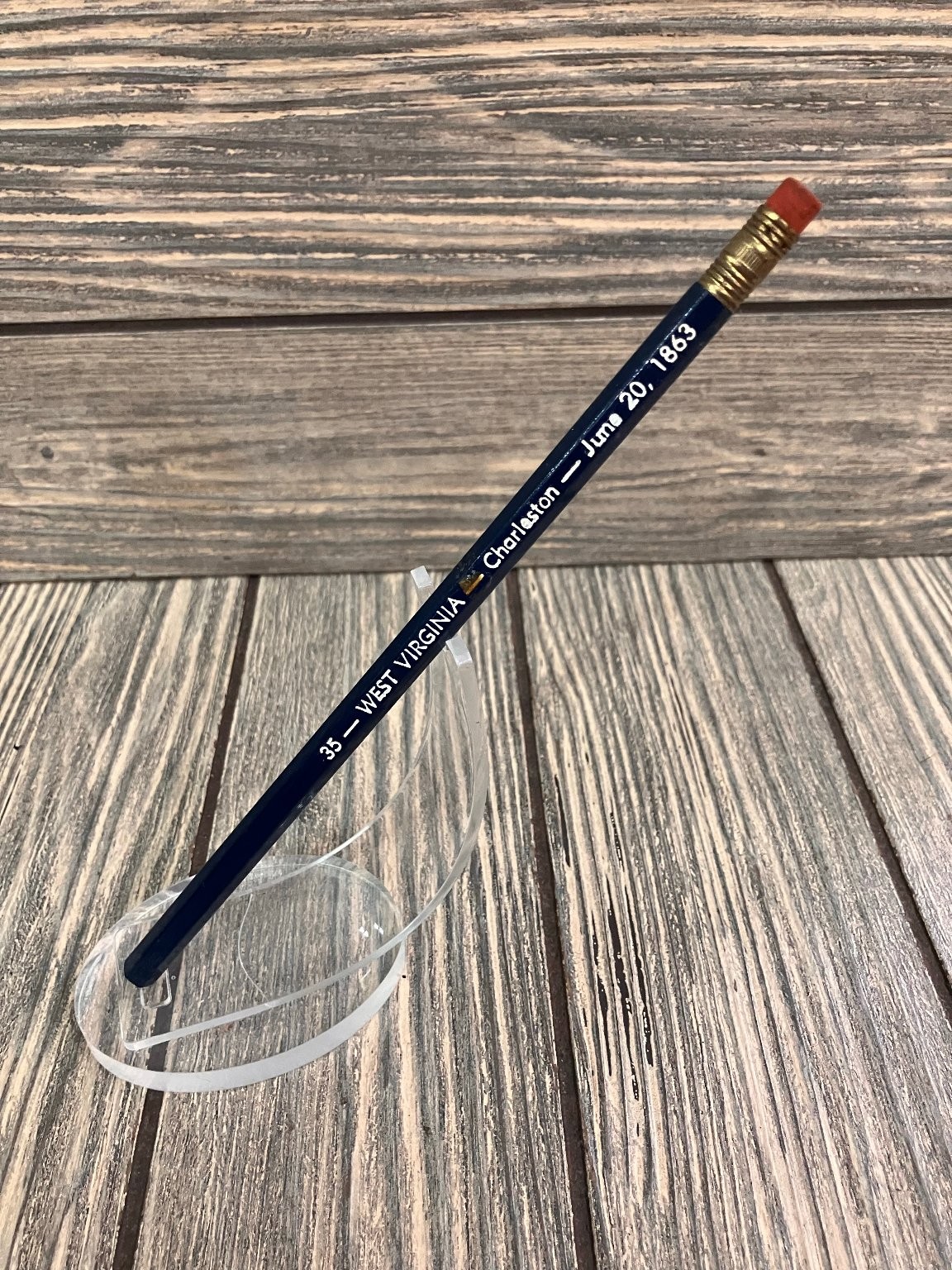 Vintage Souvenir Pencil West Virginia Statehood Charleston Wood Pencil