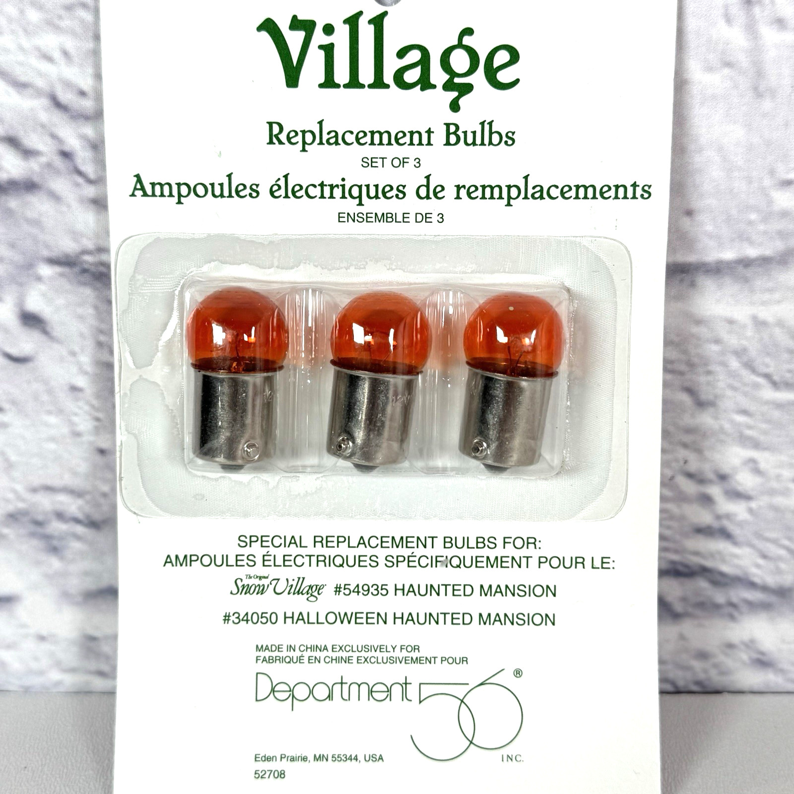Dept 56 Replacement Orange Bulbs 52708 Haunted Mansion 54935 34050 New NOS 1 Pkg