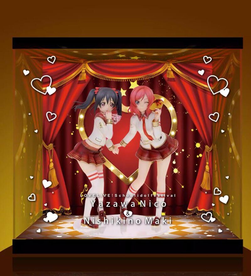 Lighted Alter Nico Yazawa & Maki Nishikino Valentine Hen 1/7 Figure Display Case