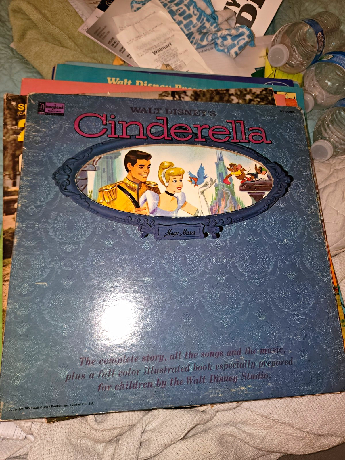 Disneyland Records Walt Disney’s Cinderella Read-Along Book & LP Record (1962)