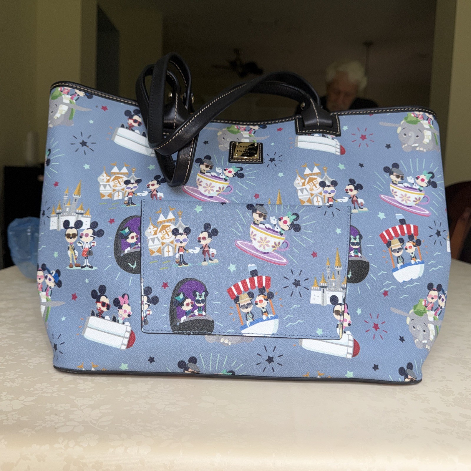 Disney Dooney & Bourke Hipster Mickey & Minnie Tote Handbag NWT