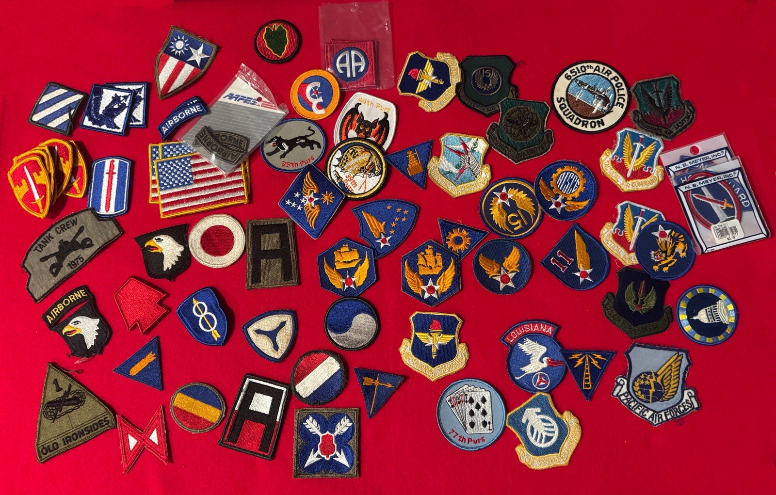 Large Lot Of Various Military Patches