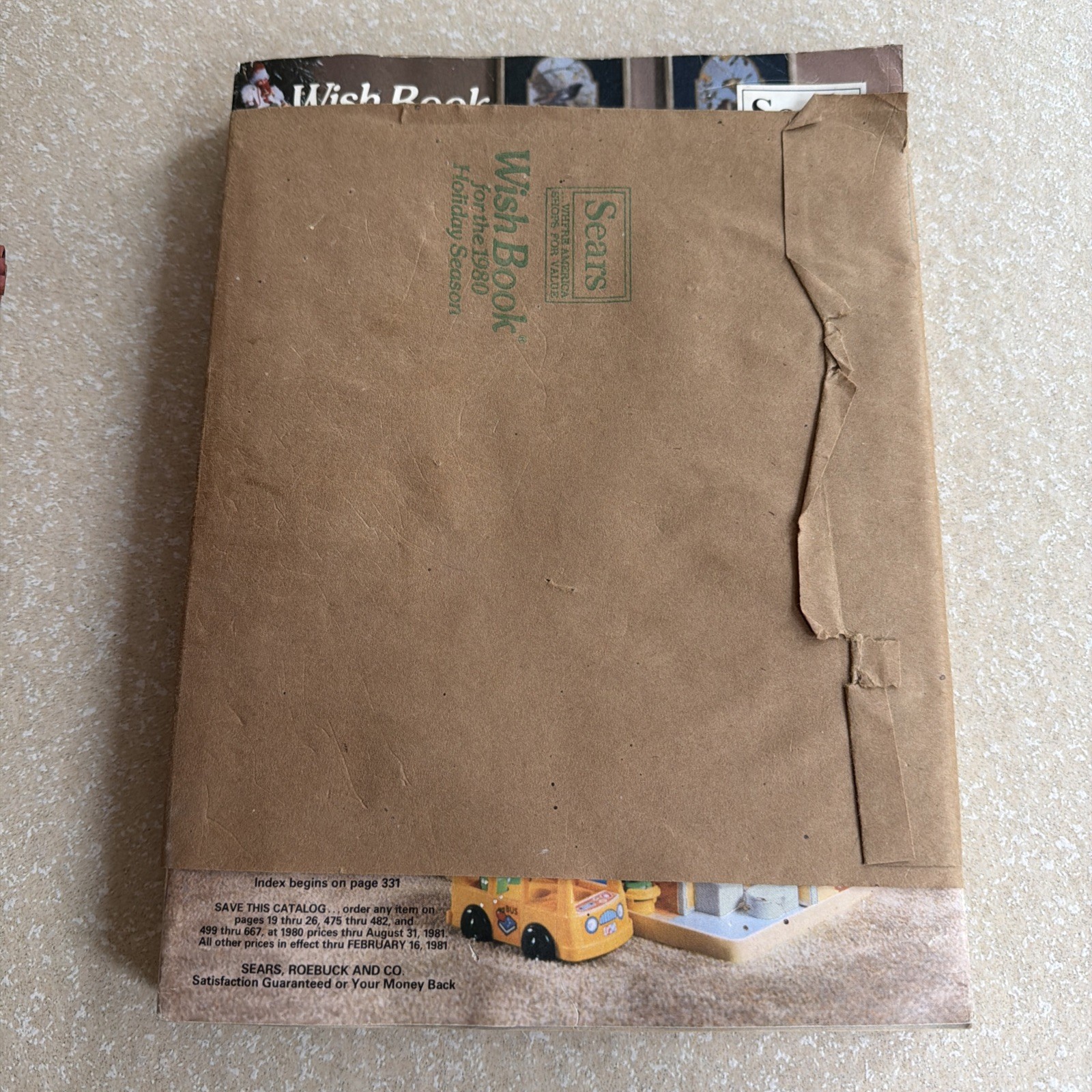 Vintage 1980 Sears Roebuck And Co Wish Book Christmas Catalog *Never opened*