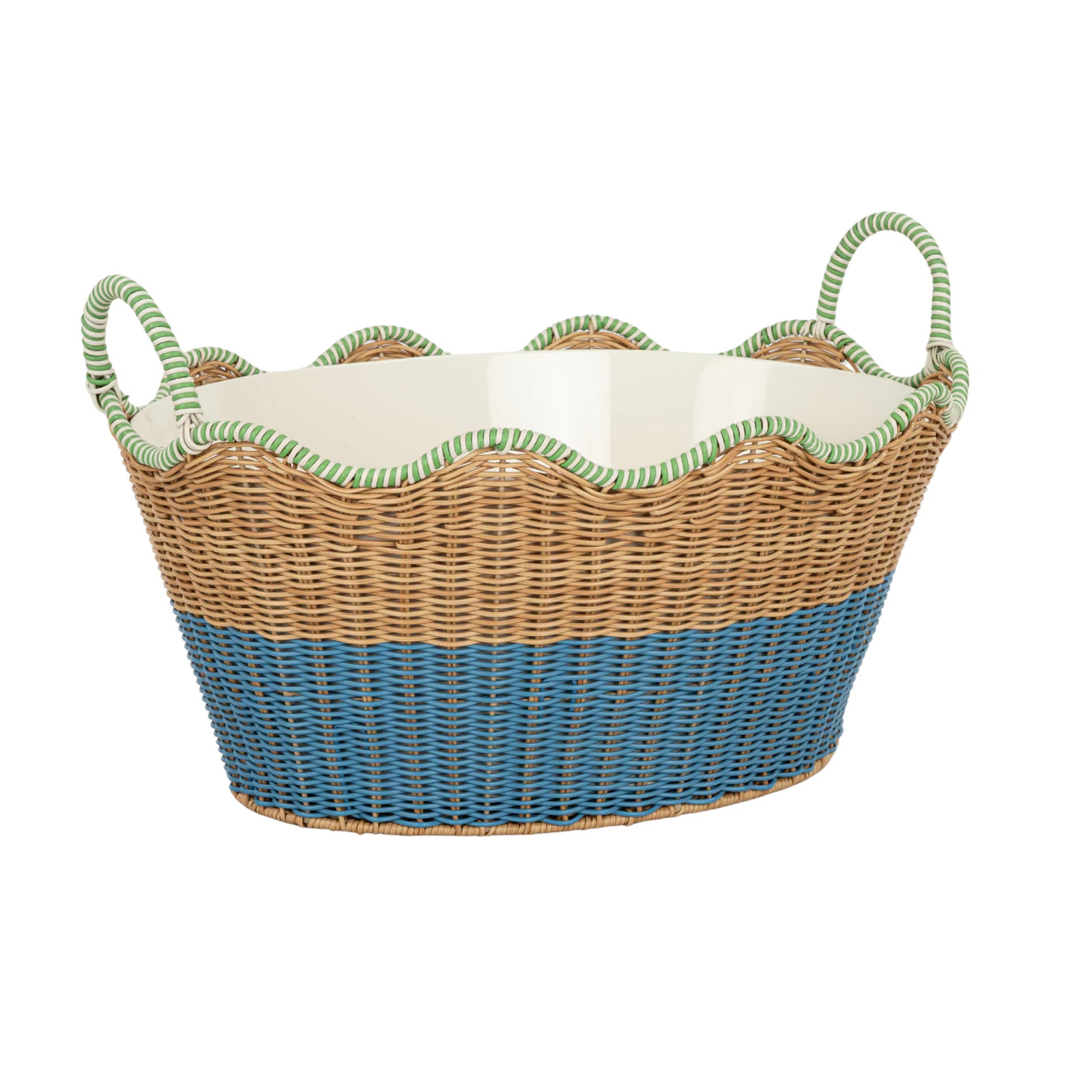 Beautiful Two-Tone Rattan Drink Basket by Drew Barrymore Beautiful Two-Tone Rattan Drink Basket by Drew Barrymore