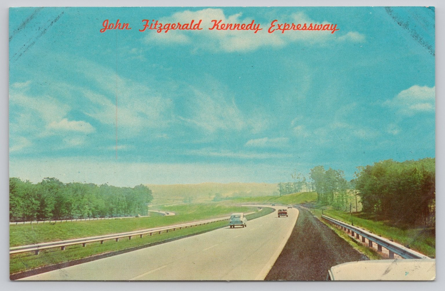 JFK Expressway I-95 Aberdeen MD Vintage Postcard Nelson Jones Dexter Press 1965