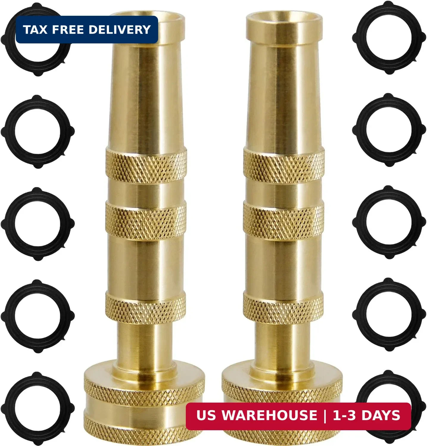 Solid Brass Hose Nozzle, 2 Pack 4