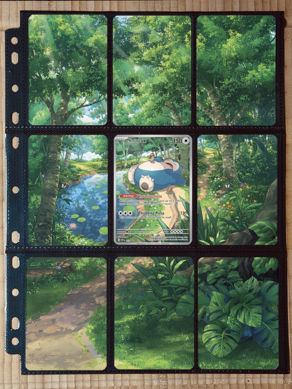 Pokémon Snorlax 051 Promo Extended Art Binder Insert | 3x3 9-Pocket