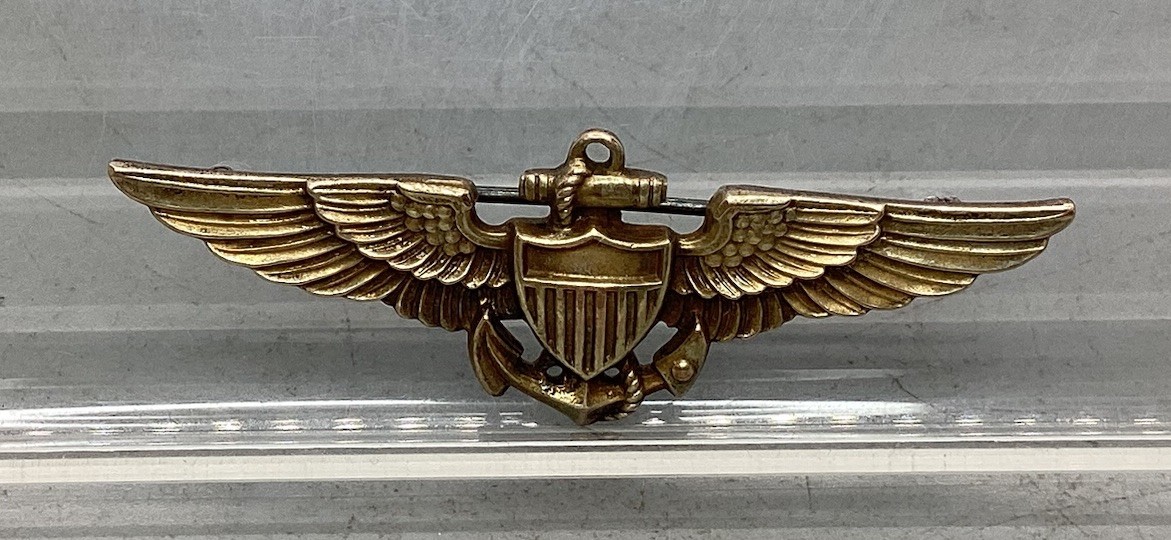 Amico US Navy Aviator Pilot Wings Pin Sterling Silver 1/20 10K Gold Filled