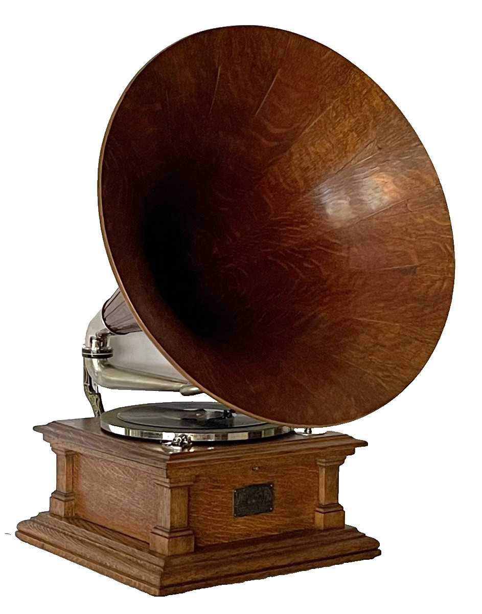 ANTIQUE VICTOR V  PHONOGRAPH - WOOD HORN - BEAUTIFUL EXAMPLE - WE EXPORT