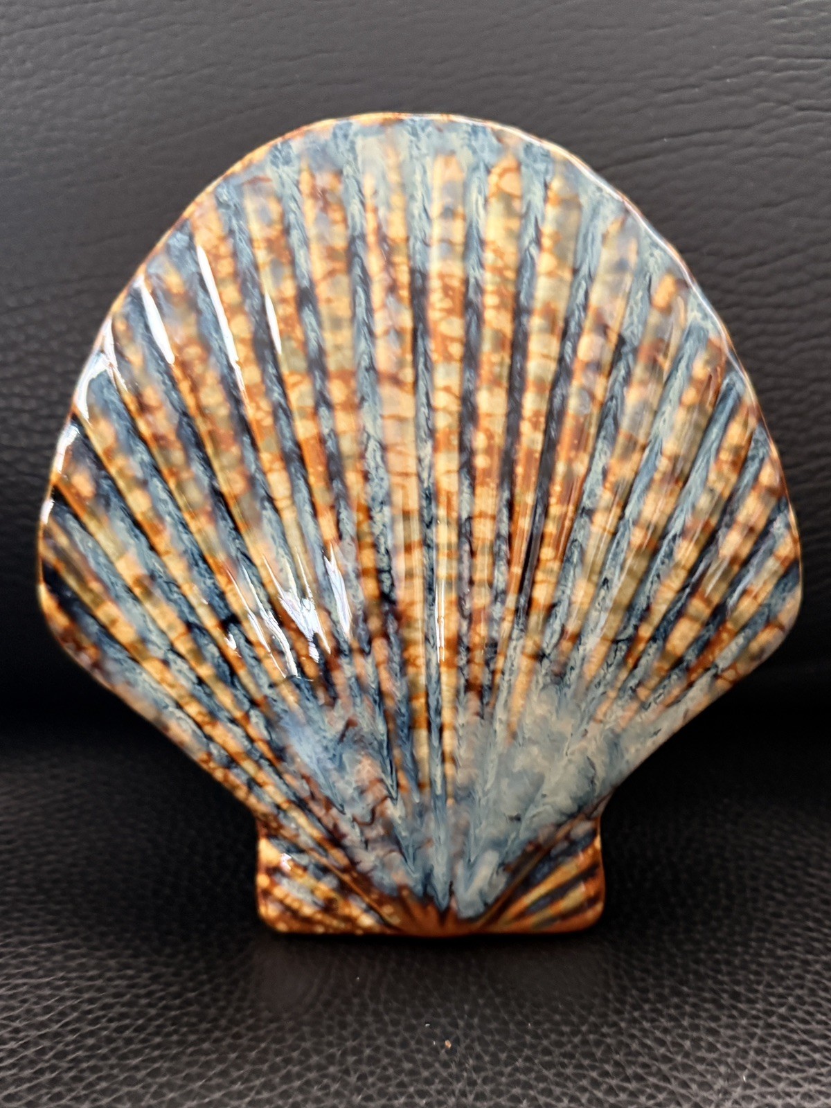Vintage Pier 1 SeaShell Wall Pocket Ceramic Hanging Vase Nautical Beach Shell