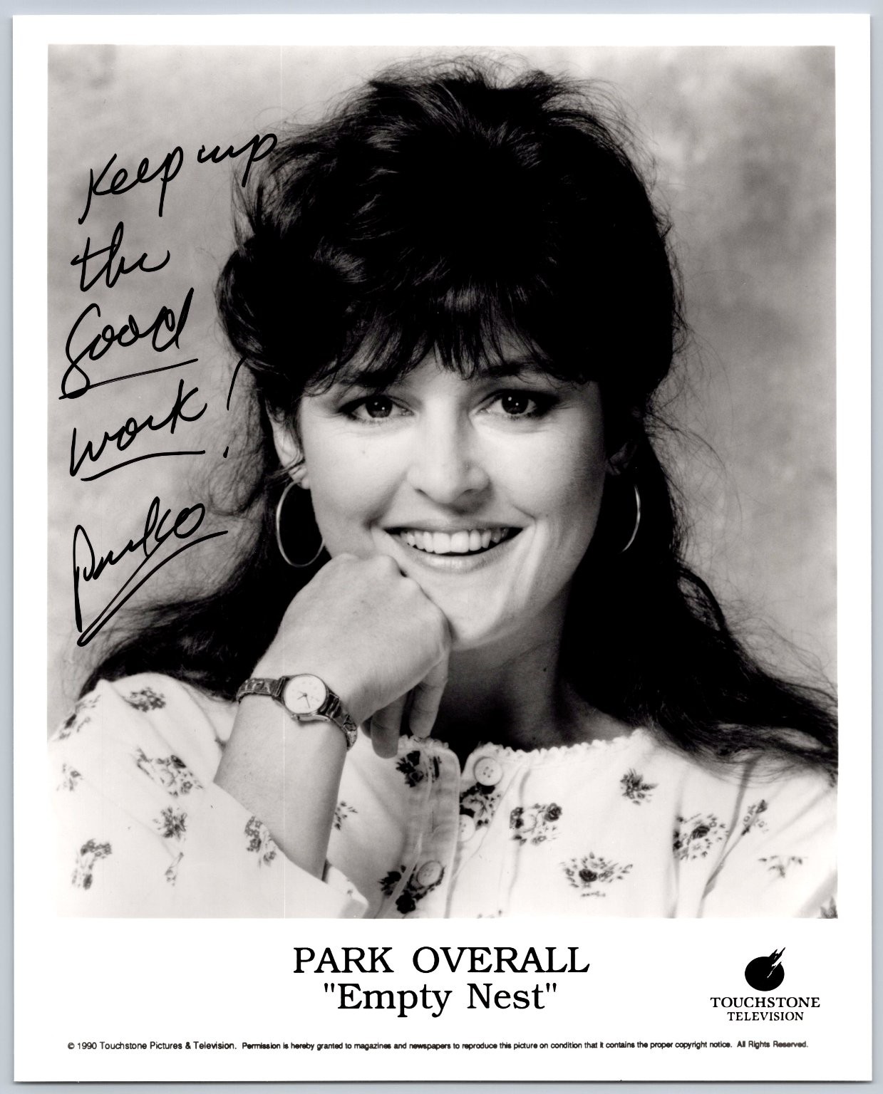Park Overall Autographed Photo Empty Nest 1990 Touchstone TV Actress