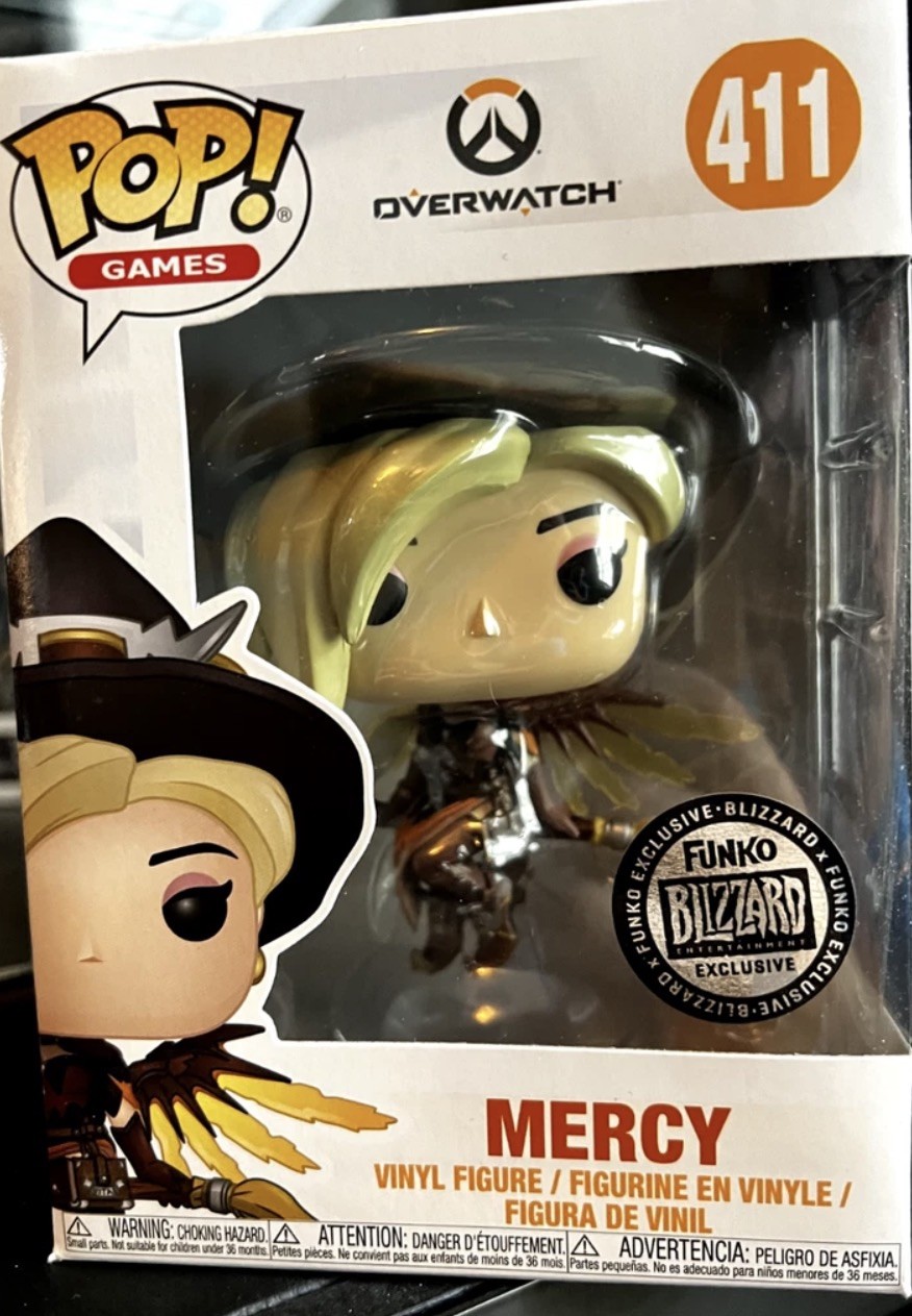 RARE Funko Pop Overwatch  Mercy (Witch) - Blizzard Exclusive #411
