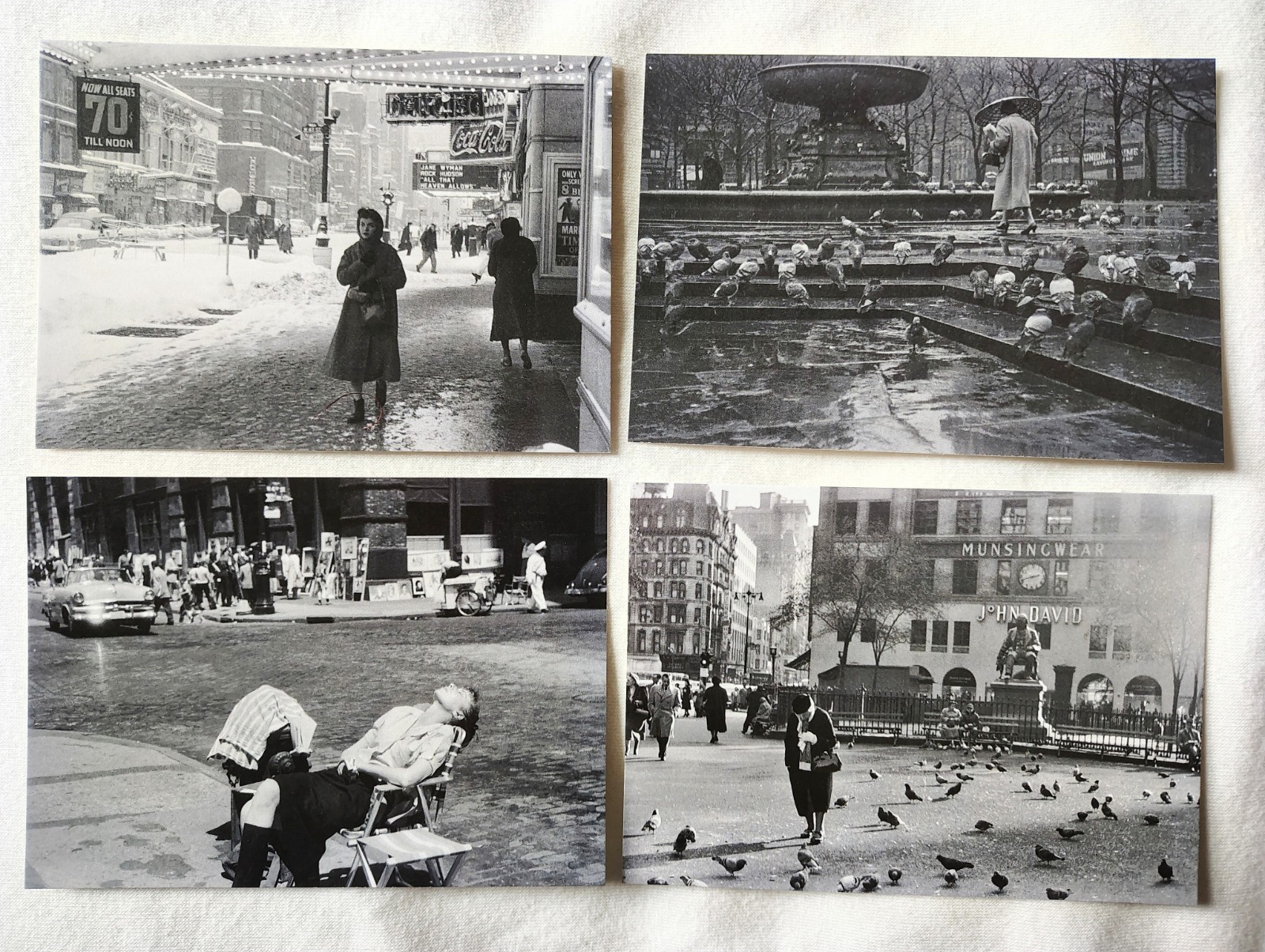 New York Vintage Postcards - Set of 15, wall art,wall decor, bathroom wall art