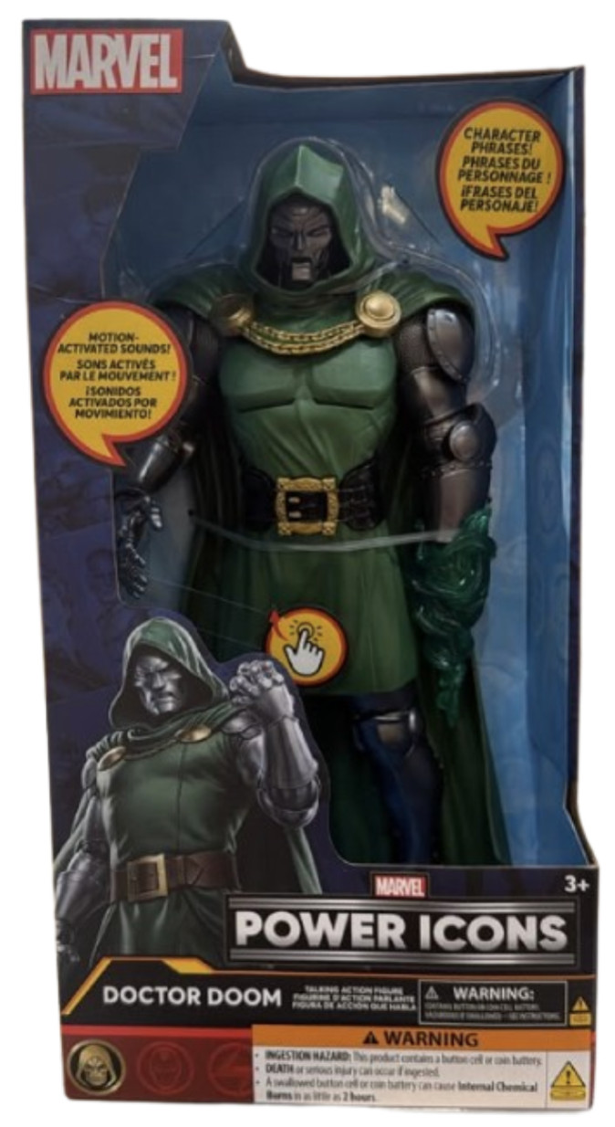 Disney Parks Marvel Doctor Doom Power Icons Talking Action Figure New With Box