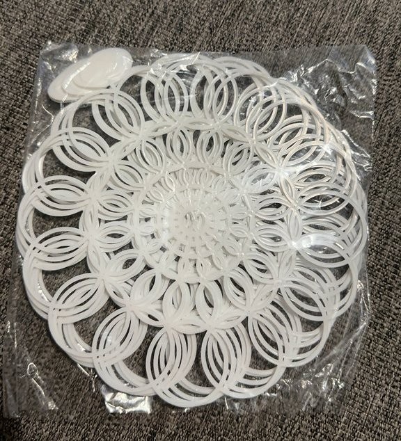 Vintage 6” White Plastic Doily Set Of 6